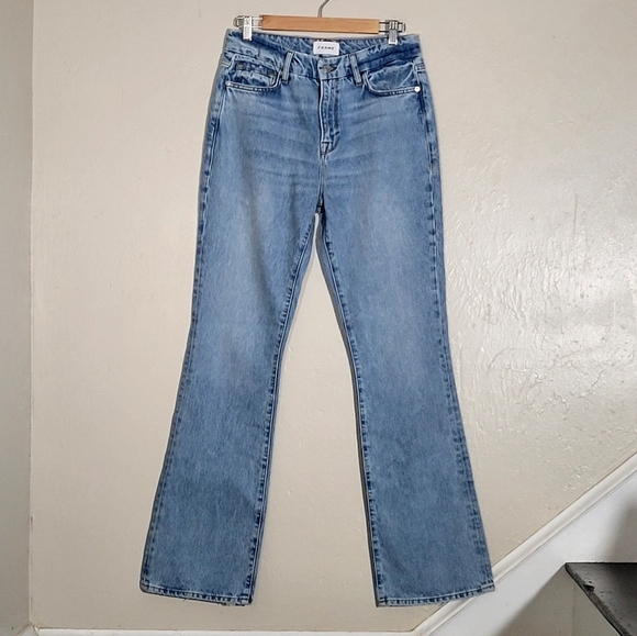 Frame Flared Lightwashed Jeans - Picture 1 of 5